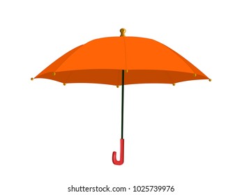 Orange Umbrella Cartoon Vector Image Stock Vector (Royalty Free ...