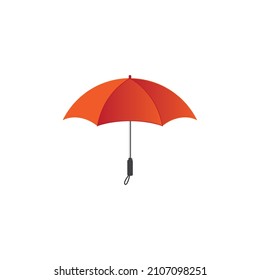 orange umbrella vector isolated illustration