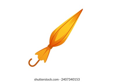 Diseño de pegatina de invierno de paraguas naranja