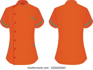 Orange uniform. vector illustration