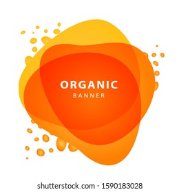Orange unique liquid shape graphic form. Design template for logo, flyer or presentation. Modern style vector illustration