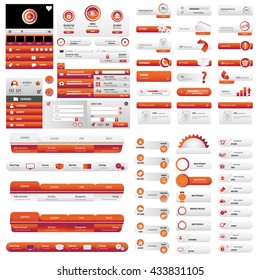 Orange User buttons SET business