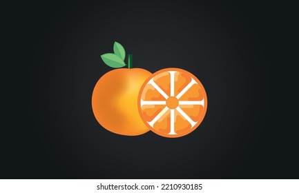 Orange Vactor Illustration abstract design 