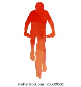 Orange vector abstract cyclist