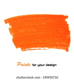 Orange vector abstract hand painted background eps 10