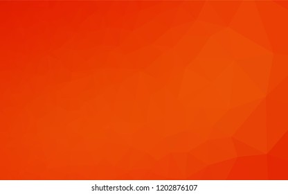 Orange vector abstract mosaic pattern. Geometric illustration with gradient.  The completely new template can be used for your brand book.