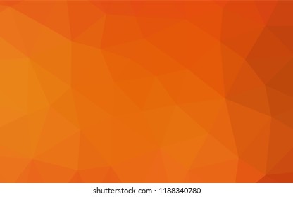 Orange vector abstract polygonal texture. Modern geometrical abstract illustration with gradient. Brand new style for your business design.