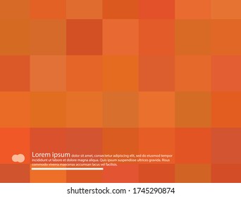 Orange vector abstract textured polygonal background. A repeating rectangle template can be used for a brochure template.