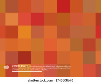 Orange vector abstract textured polygonal background. A repeating rectangle template can be used for a brochure template.