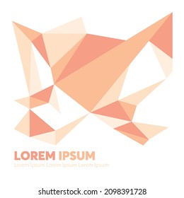 orange vector abstract textured polygonal background. Blurry triangle design. Pattern can be used for background.