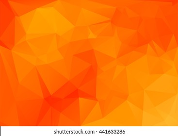 Orange vector abstract triangular background