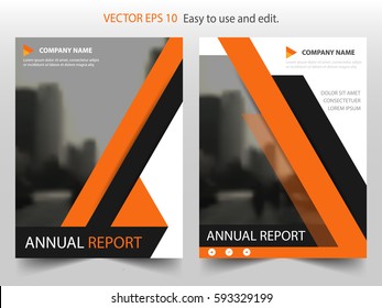 Orange Vector annual report Leaflet Brochure Flyer template design, book cover layout design, abstract business presentation template, a4 size design