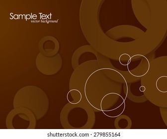 Orange Vector Background with 3D Circles.