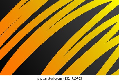 Orange vector background curve orange lines on dark space overlap layer graphic for text message modern artwork design
