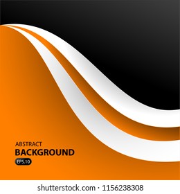 orange vector background with space for template design