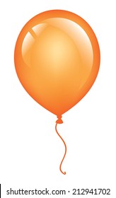Orange vector balloon