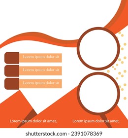 Orange vector banner suitable for companies