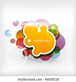 Orange vector bubble.