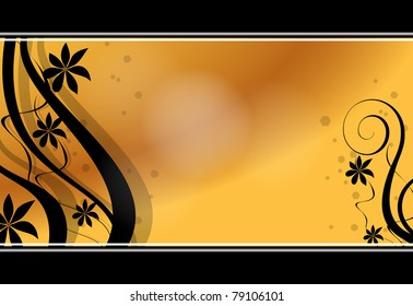 orange vector business card
