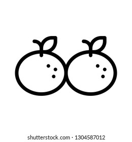 Orange vector, Chinese lunar new year line design icon