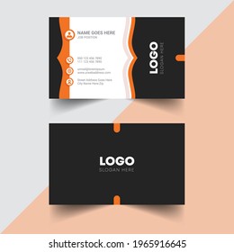 Plantilla de diseño de tarjeta de visita creativa para vector naranja