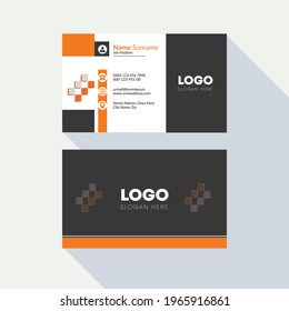 Orange Vector Creative Business Card Design Template