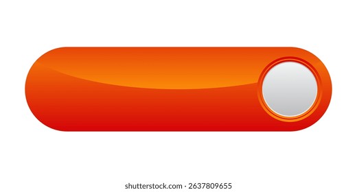 Orange vector CTA button template.