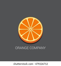 orange vector design can be used as a logo