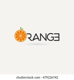 orange vector design can be used as a logo