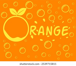 Orange Vetor Design. ilustração do fundo para a frase Fruta laranja.