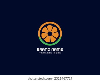 orange vector design ,o letter logo design
