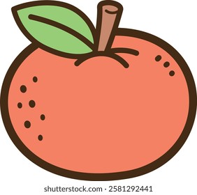 Orange vector doodle illustration and graphic