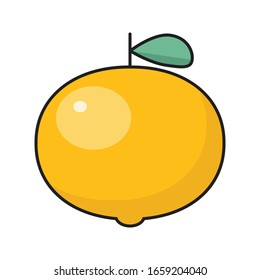 orange vector flat color icon 