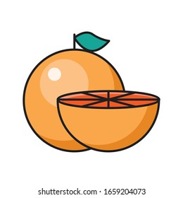 orangefarbene Vektorillustration 