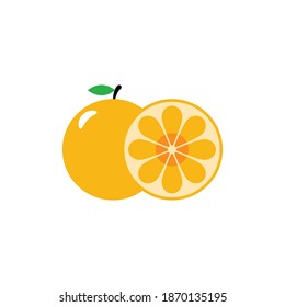 orange vector with flat design style