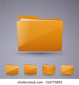 orange vector folder