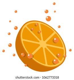 orange vector. free space for text. wallpaper. background. orange soda vector.