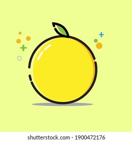 Fruta vectorial anaranjada. Estilo de caricatura. Ilustración vectorial para usted