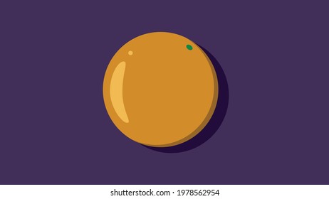 Orange vector fruit color round