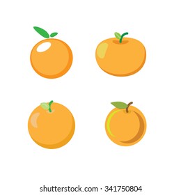 orange vector fruit icon illustration food healthy nature organic