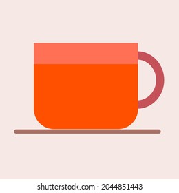 Orange vector glass icon depicting autumn heat.