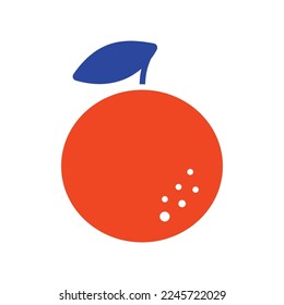 Orange vector glyph icon. Graph symbol for food and drinks web site, apps design, mobile apps and print media, logo, UI