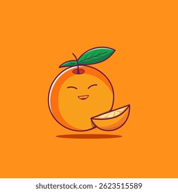 orange vector has a sweet smile