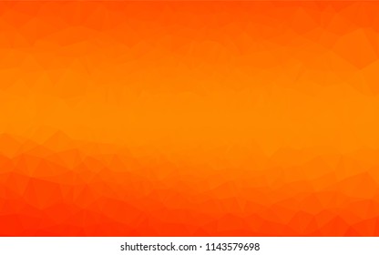 Orange vector hexagon mosaic cover. Brand new colored illustration in blurry style with gradient. The template can be used as a background for cell phones.