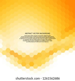 orange vector hexagons. abstract background. layout for advertising. eps 10