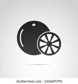 Orange vector icon.