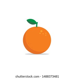 Orange vector icon, citric fruit flat style illustration