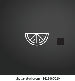 Orange vector icon. Orange concept stroke symbol design. Thin graphic elements vector illustration, outline pattern for your web site design, logo, UI. EPS 10.