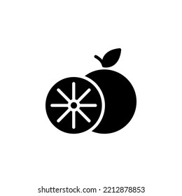 orange vector icon. fruit icon solid style. perfect use for icon, logo, illustration, website, and more. icon design glyph style