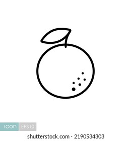 Orange vector icon. Graph symbol for food and drinks web site, apps design, mobile apps and print media, logo, UI